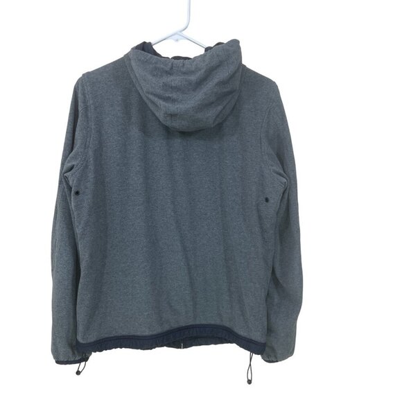 DIESEL Women's Size S Reversible Hooded Jacket Soft Navy Nylon/ Gray Cotton‎ - Picture 6 of 10